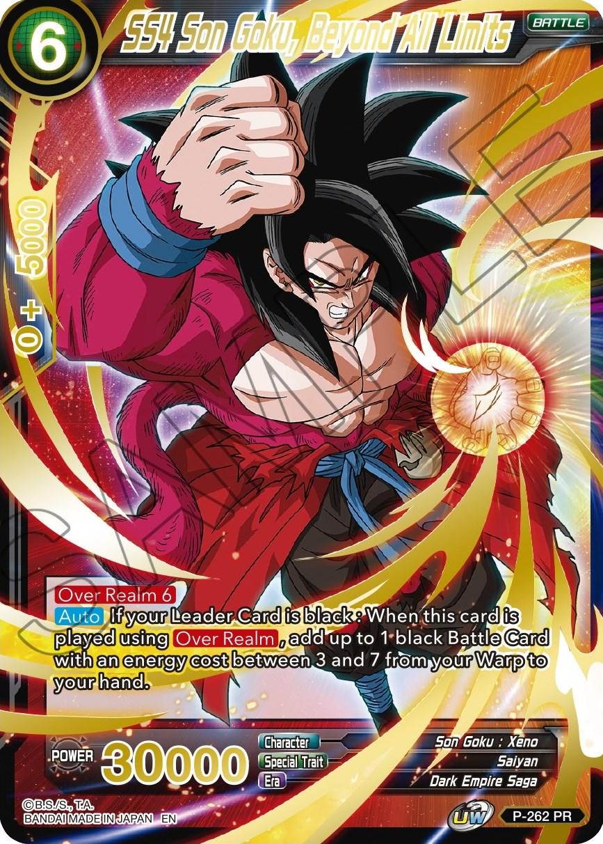 SS4 Son Goku, Beyond All Limits [Gold Stamped Foil] P-262 Dragon Ball Super Mythic Booster