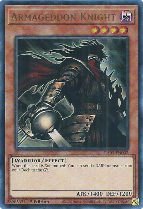 Armageddon Knight RA03-EN002 YuGiOh Quarter Century Bonanza