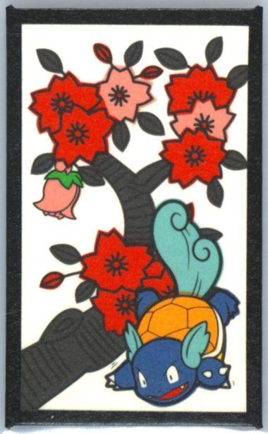 Cherrim, Wartortle (March) Pokemon Japanese Hanafuda