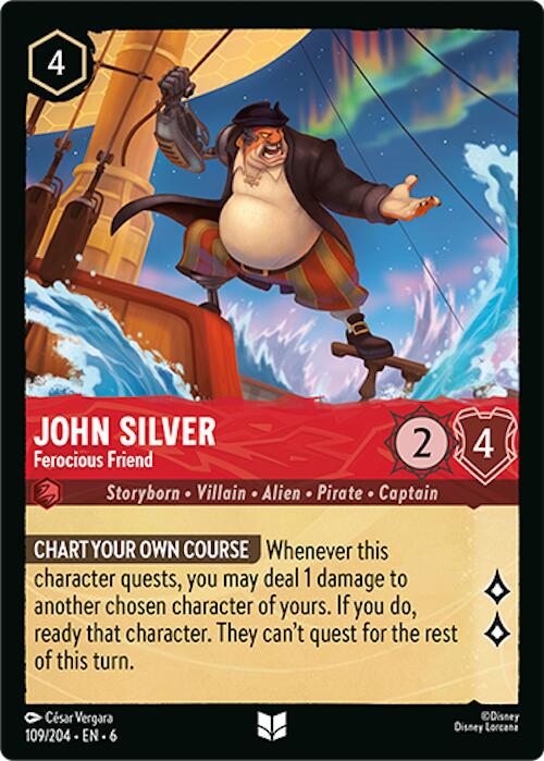 John Silver - Ferocious Friend #109 Lorcana Azurite Sea