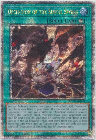 Deception of the Sinful Spoils [Quarter Century Secret Rare] ROTA-EN055 YuGiOh Rage of the Abyss