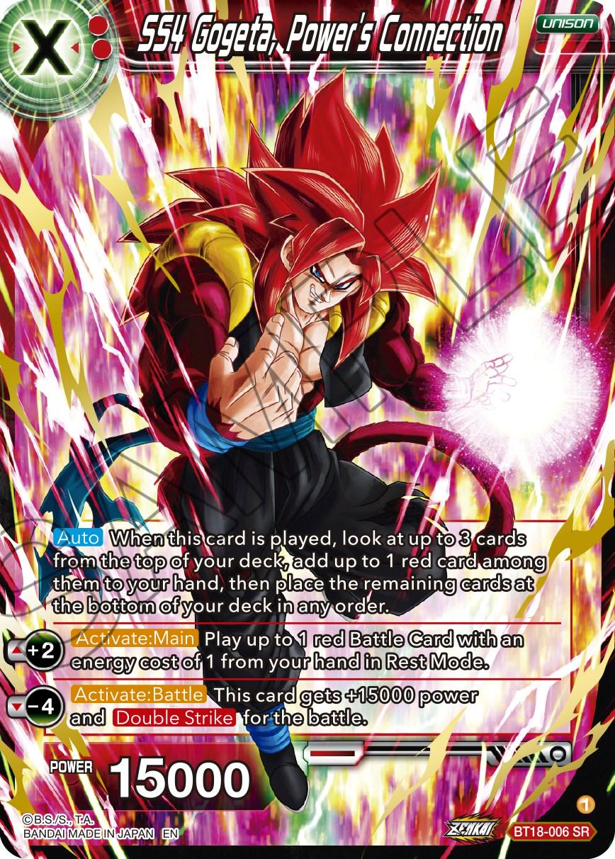 SS4 Gogeta, Power's Connection [Foil] BT18-006 Dragon Ball Super Dawn of the Z-Legends