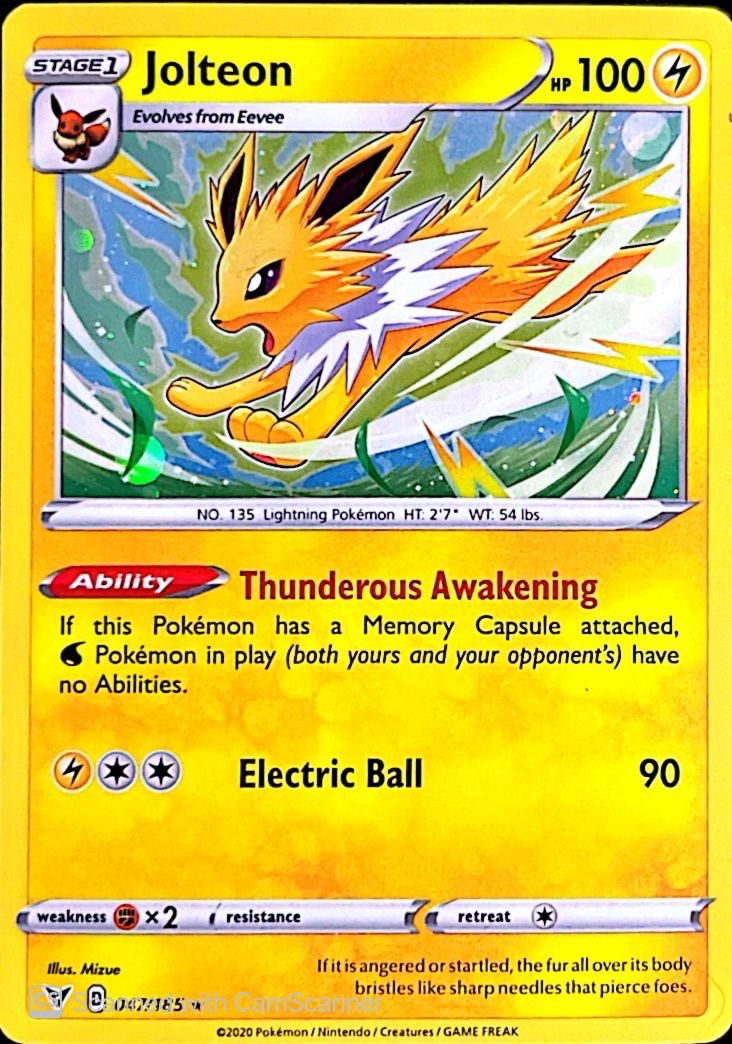 Jolteon [Cosmos Holo] #47 Pokemon Vivid Voltage