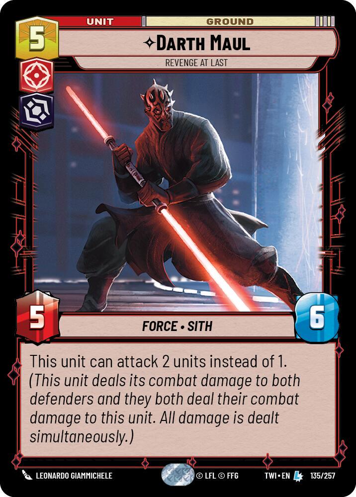 Darth Maul - Revenge at Last [Foil] #135 Star Wars Unlimited: Twilight of the Republic