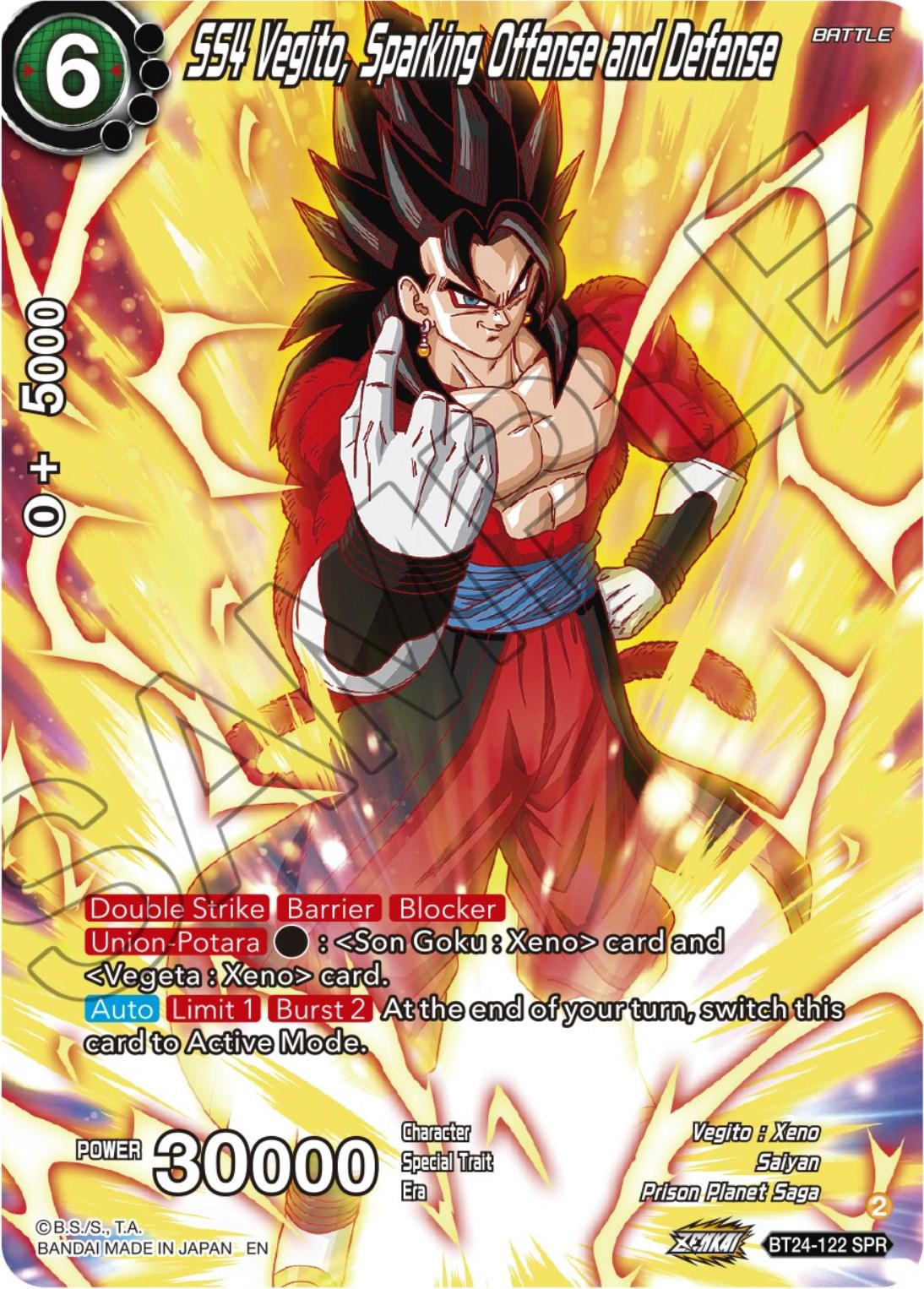 SS4 Vegito, Sparking Offense and Defense [SPR] BT24-122 Dragon Ball Super Beyond Generations