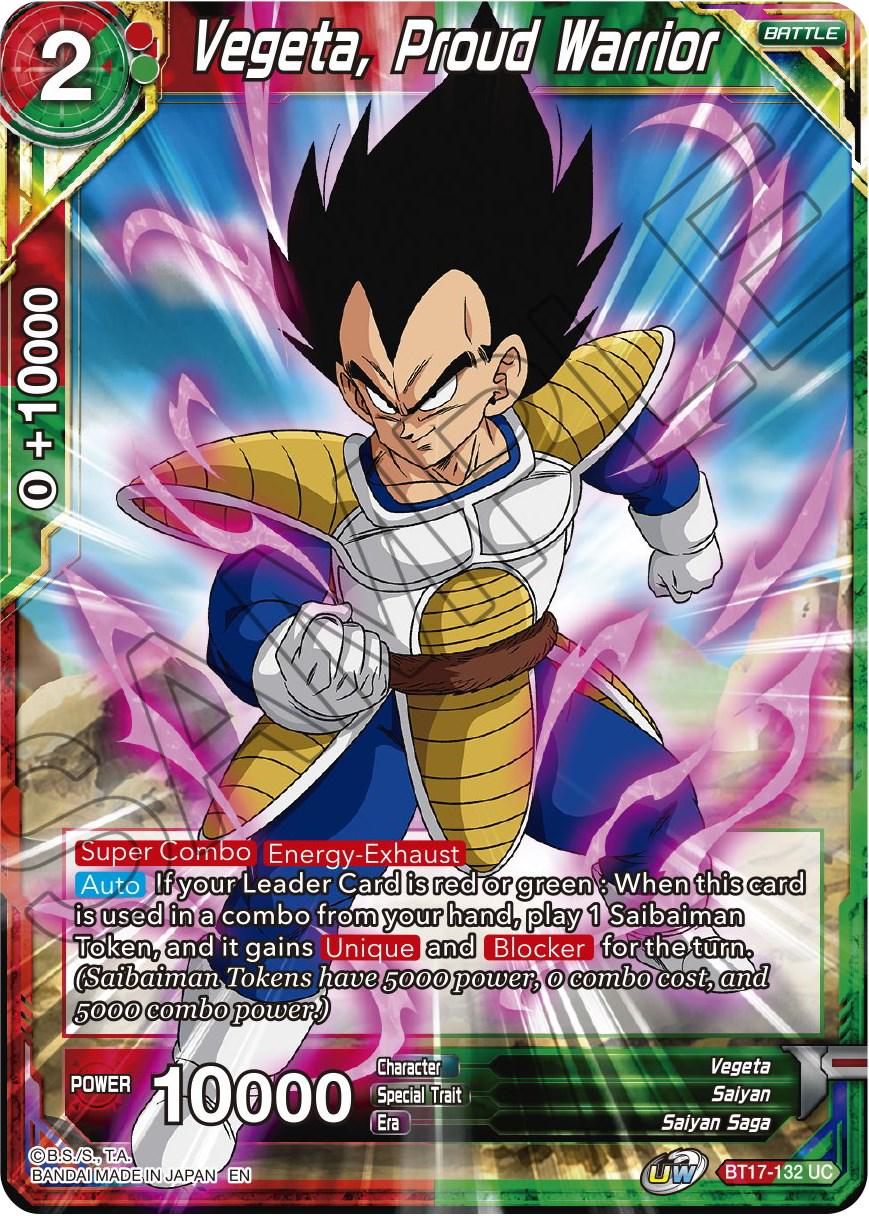 Vegeta, Proud Warrior BT17-132 Dragon Ball Super Ultimate Squad