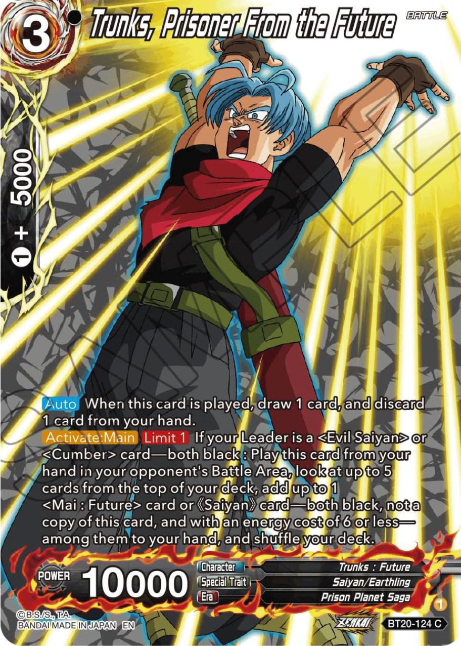 Trunks, Prisoner From the Future [Silver Foil] BT20-124 Dragon Ball Super Power Absorbed