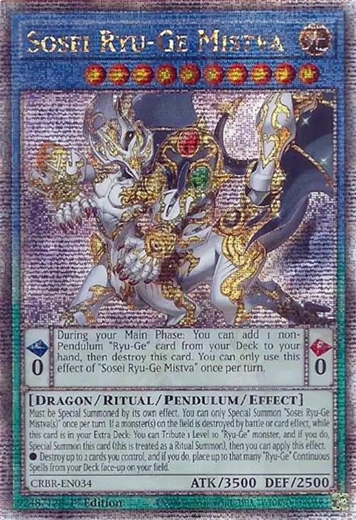 Sosei Ryu-Ge Mistva [Quarter Century Secret Rare] CRBR-EN034 YuGiOh Crossover Breakers