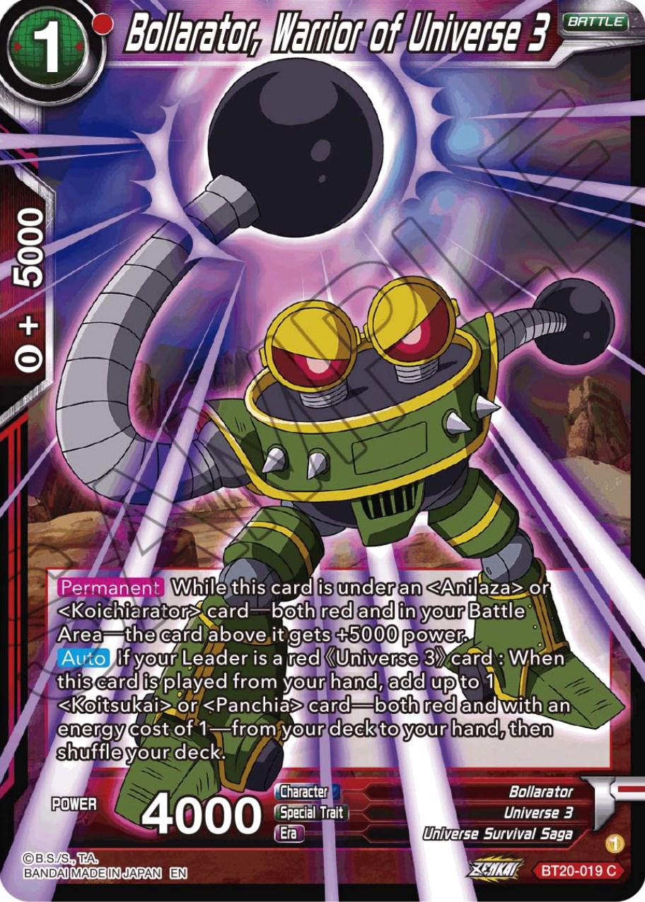 Bollarator, Warrior of Universe 3 [Foil] BT20-019 Dragon Ball Super Power Absorbed