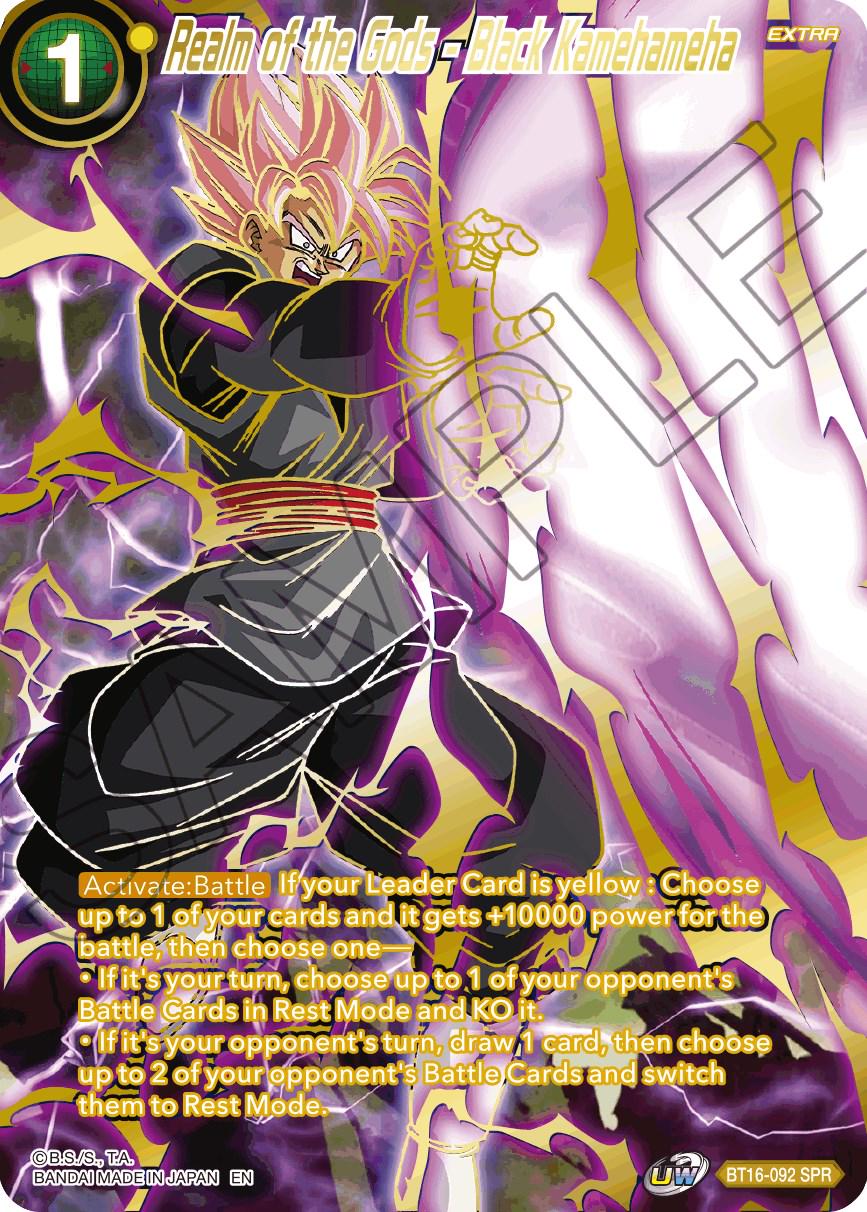 Realm of the Gods - Black Kamehameha [SPR] BT16-092 Dragon Ball Super Realm of the Gods