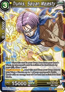 Trunks, Saiyan Majesty BT8-075 Dragon Ball Super Malicious Machinations: Pre-Release Promos