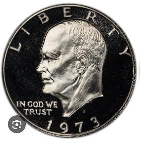 1973 S [DOUBLE DIE FS-101] Coins Eisenhower Dollar