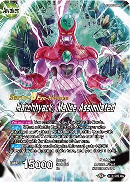 Dr.Lychee & Hatchhyack // Hatchhyack, Malice Assimilated BT8-089 Dragon Ball Super Malicious Machinations: Pre-Release Promos