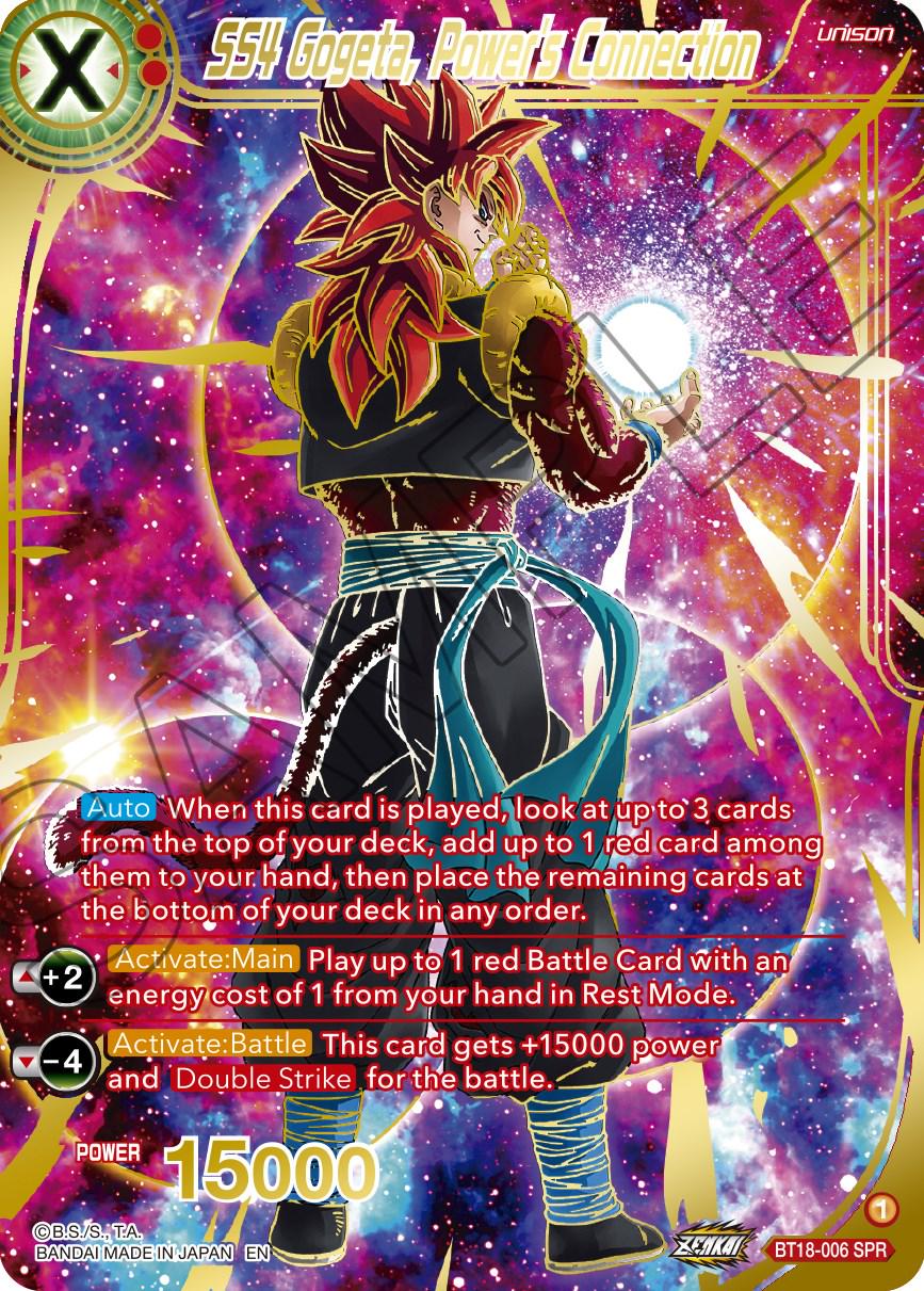 SS4 Gogeta, Power's Connection [SPR Foil] BT18-006 Dragon Ball Super Dawn of the Z-Legends