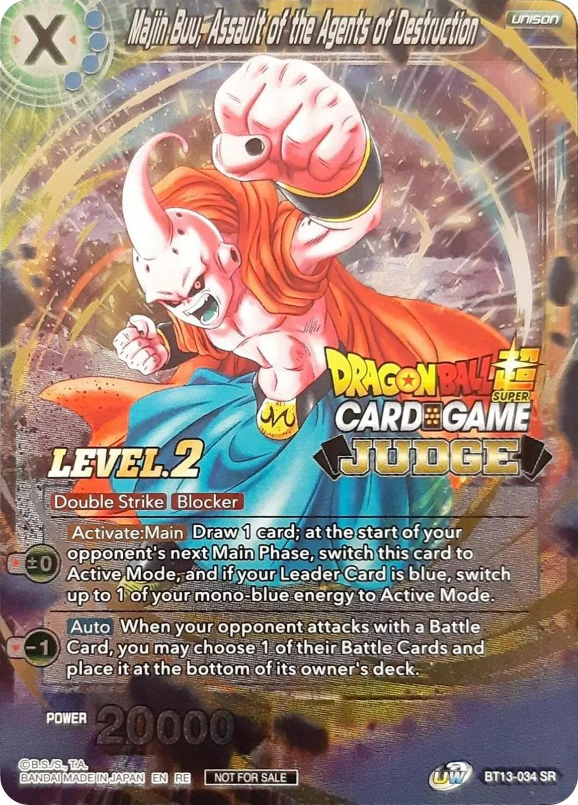 Majin Buu, Assault of the Agents of Destruction [Level 2 Foil] BT13-034 Dragon Ball Super Divine Multiverse Release Promos