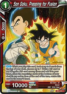 Son Goku, Prepping for Fusion BT6-005_PR Dragon Ball Super Series 6 Pre-Release Promos