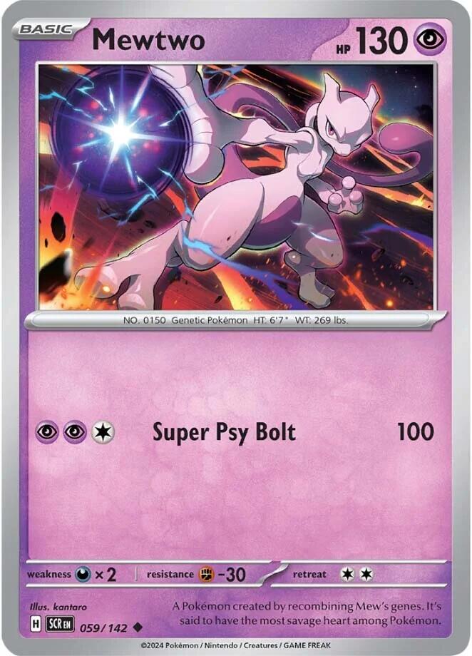 Mewtwo #59 Pokemon Stellar Crown