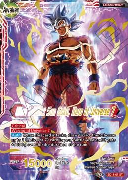 Son Goku // Ultra Instinct Son Goku, Hero of Universe 7 SD11-01 Dragon Ball Super Universal Onslaught