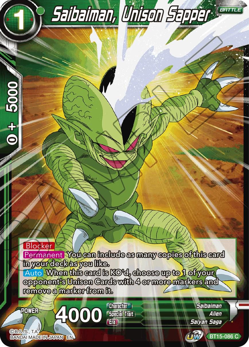 Saibaiman, Unison Sapper BT15-086 Dragon Ball Super Saiyan Showdown