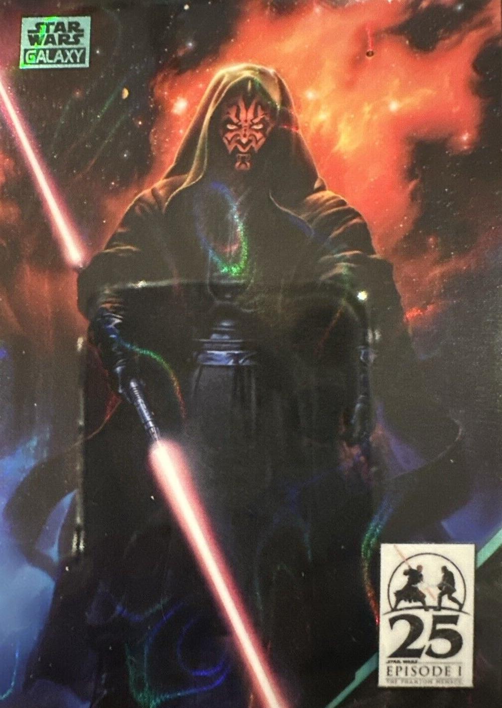 Double Bladed [Aqua Lava Refractor] #AM-14 Star Wars 2024 Topps Chrome Galaxy Art of Darth Maul