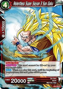 Relentless Super Saiyan 3 Son Goku [Demo Deck Non-Foil] BT2-004 Dragon Ball Super Union Force