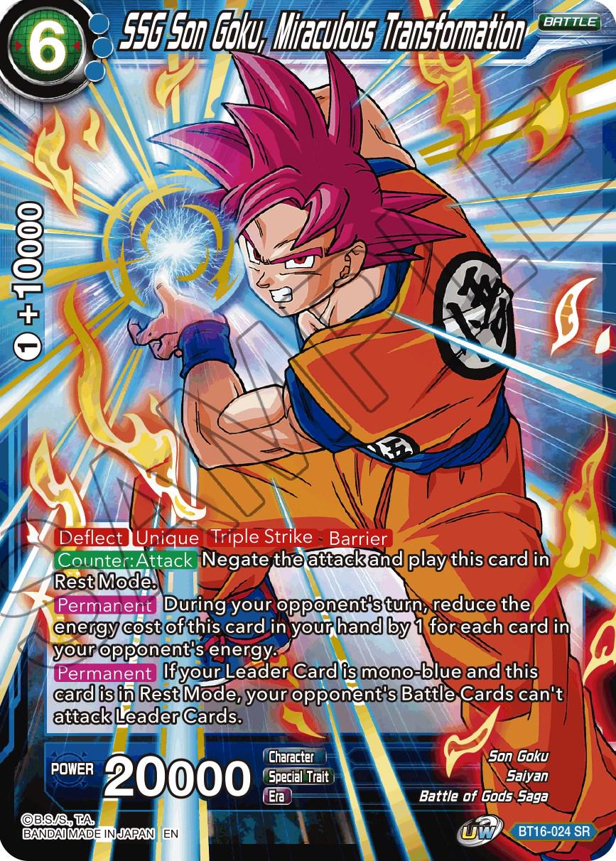 SSG Son Goku, Miraculous Transformation [Foil] BT16-024 Dragon Ball Super Realm of the Gods