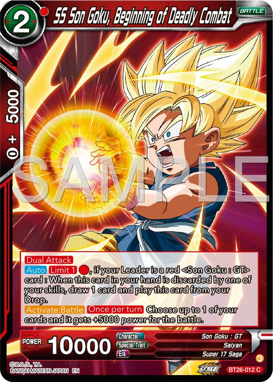 SS Son Goku, Begining of Deadly Combat BT26-012 Dragon Ball Super Ultimate Advent