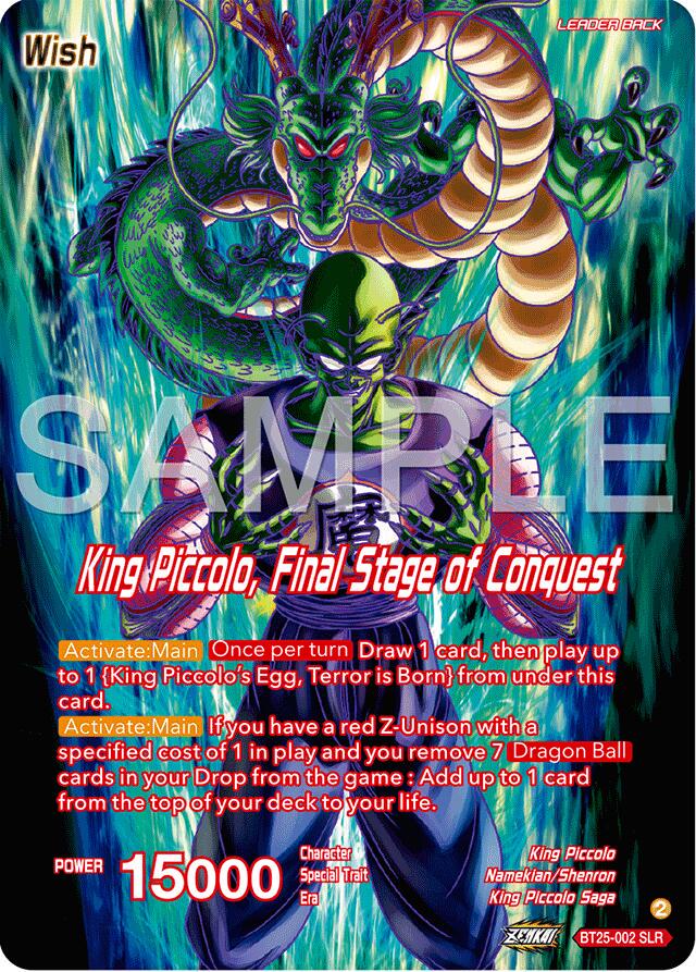 King Piccolo // King Piccolo, Final Stage of Conquest [SLR Foil] BT25-002 Dragon Ball Super Legend of the Dragon Balls