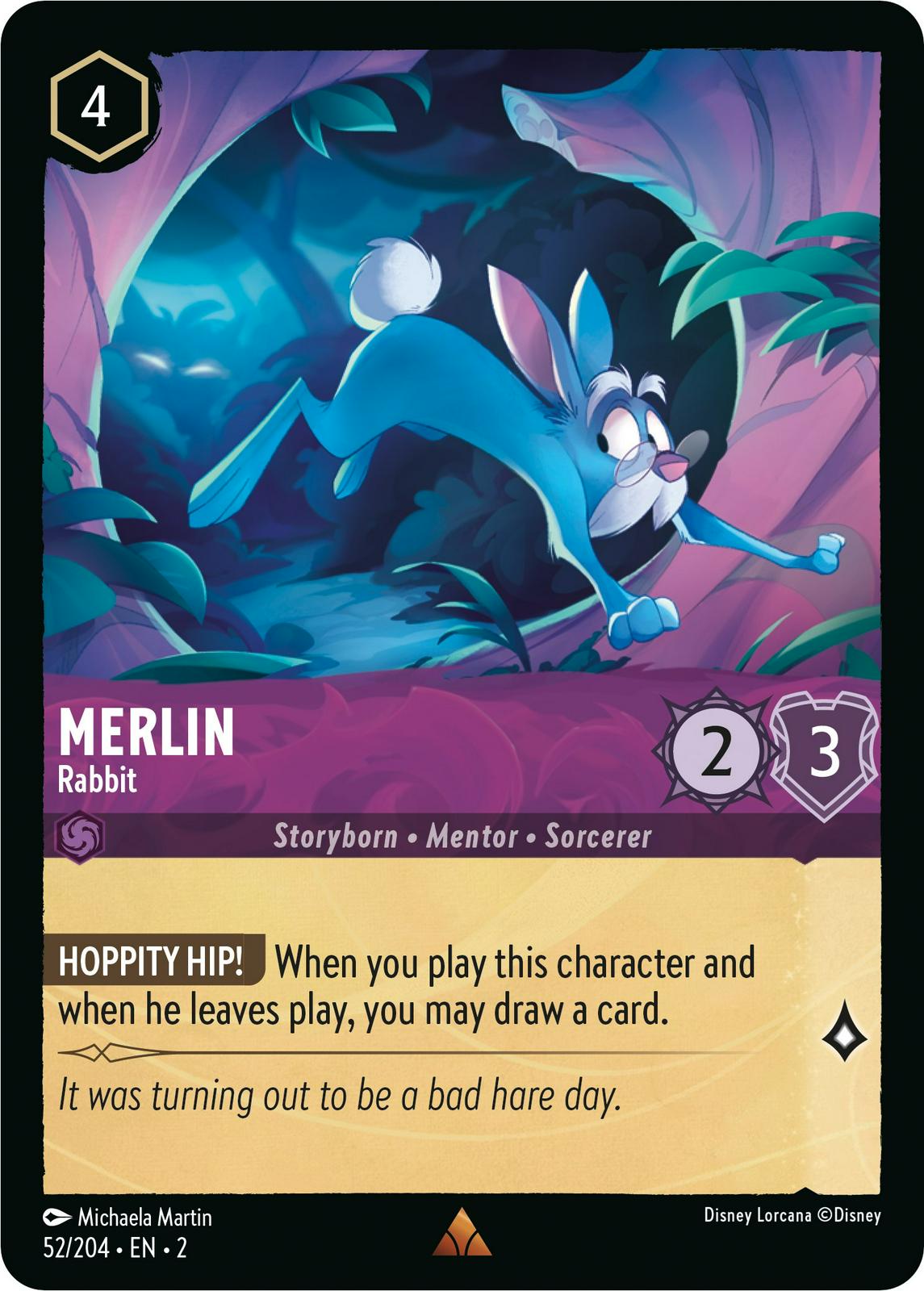 Merlin - Rabbit [Foil] #52 Lorcana Rise of the Floodborn