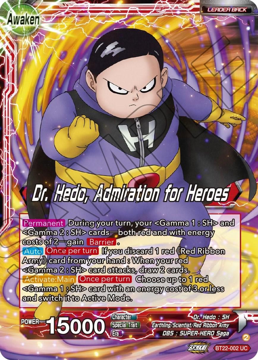 Dr. Hedo // Dr Hedo, Admiration for Heroes BT22-002 Dragon Ball Super Critical Blow