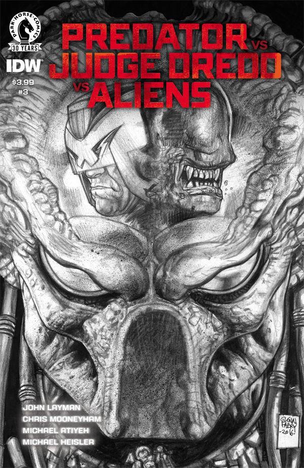Predator Vs. Judge Dredd Vs. Aliens [Fabry Sketch] #3 (2016) Prices ...