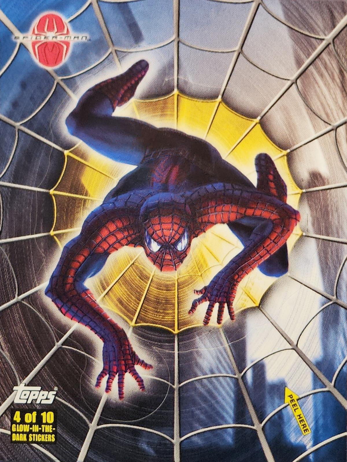 Spider-Man From Above [Spider-Sense Glow Puzzle Stickers] #4 Marvel 2002 Topps Spider-Man Movie