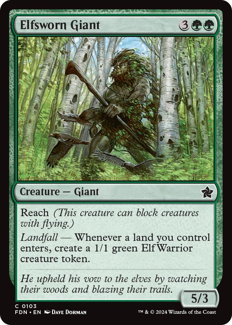 Elfsworn Giant [Foil] #103 Magic Foundations