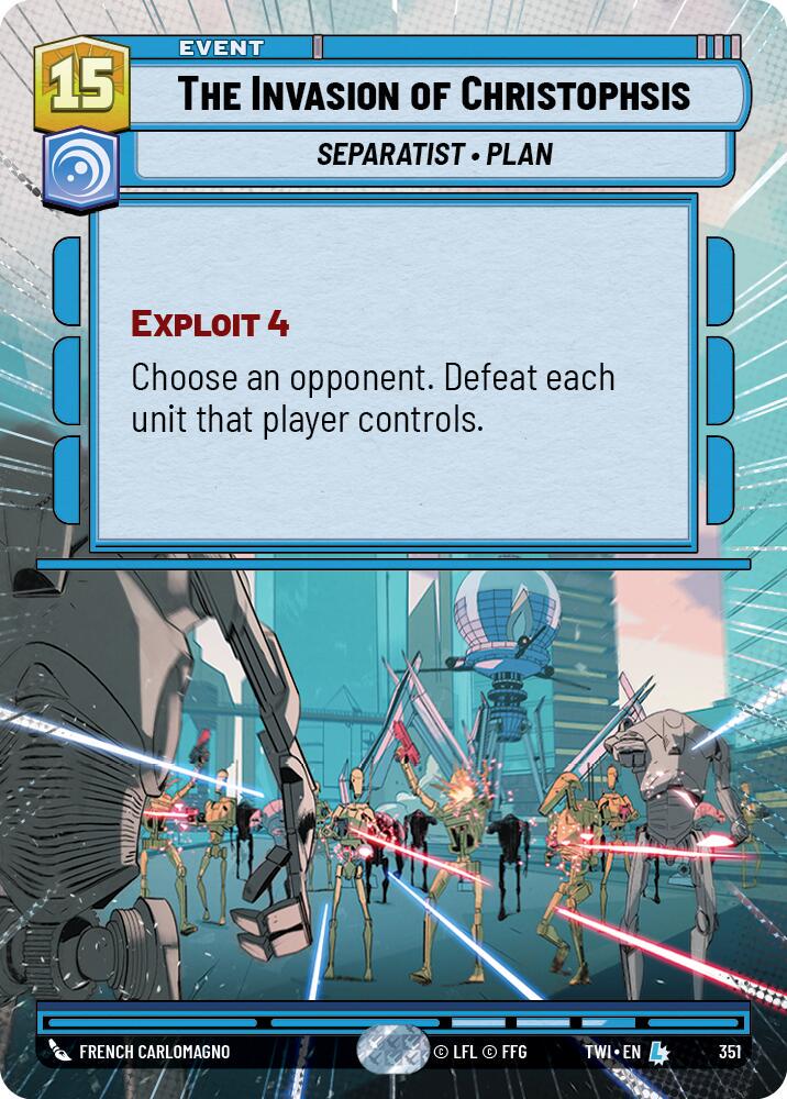 The Invasion of Christophsis [Hyperspace Foil] #351 Star Wars Unlimited: Twilight of the Republic