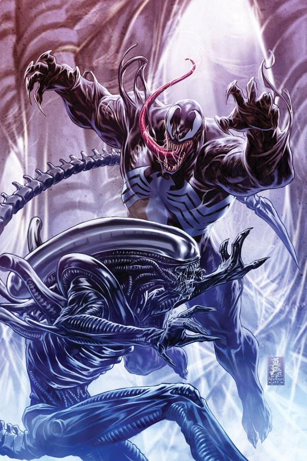 Aliens vs. Avengers [Brooks Virgin] #1 (2024) Comic Books Aliens vs. Avengers