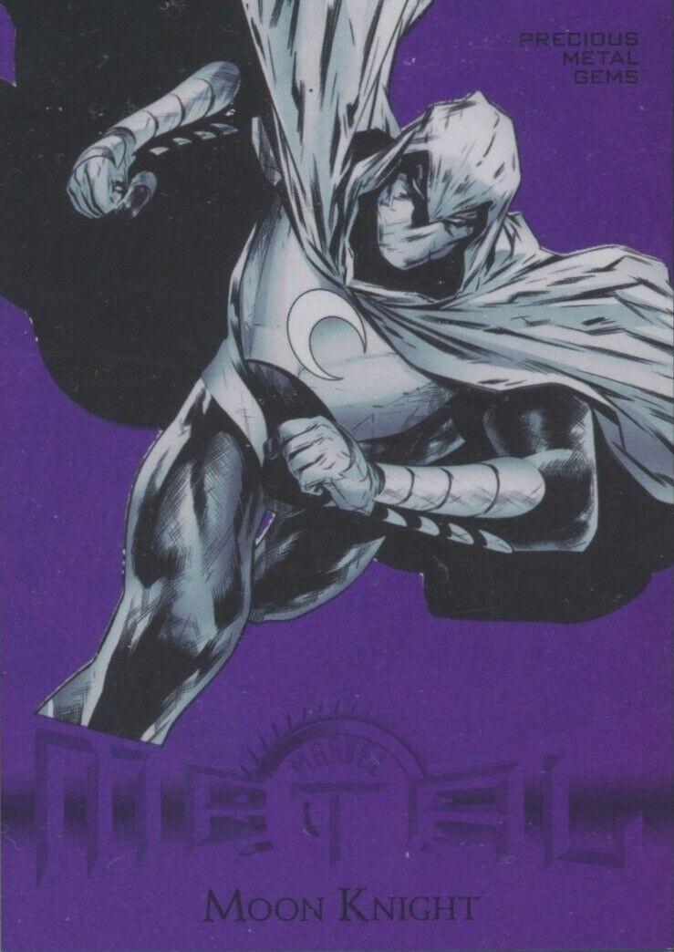 Moon Knight [Purple Precious Metal Gems] #R-43 2024 SkyBox Metal Universe Avengers Retro