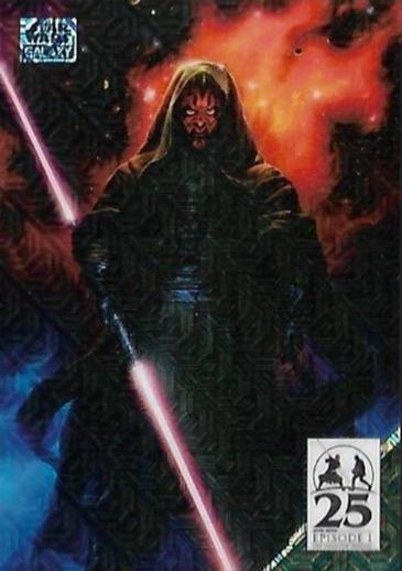 Double Bladed [Mojo Refractor] #AM-14 Star Wars 2024 Topps Chrome Galaxy Art of Darth Maul