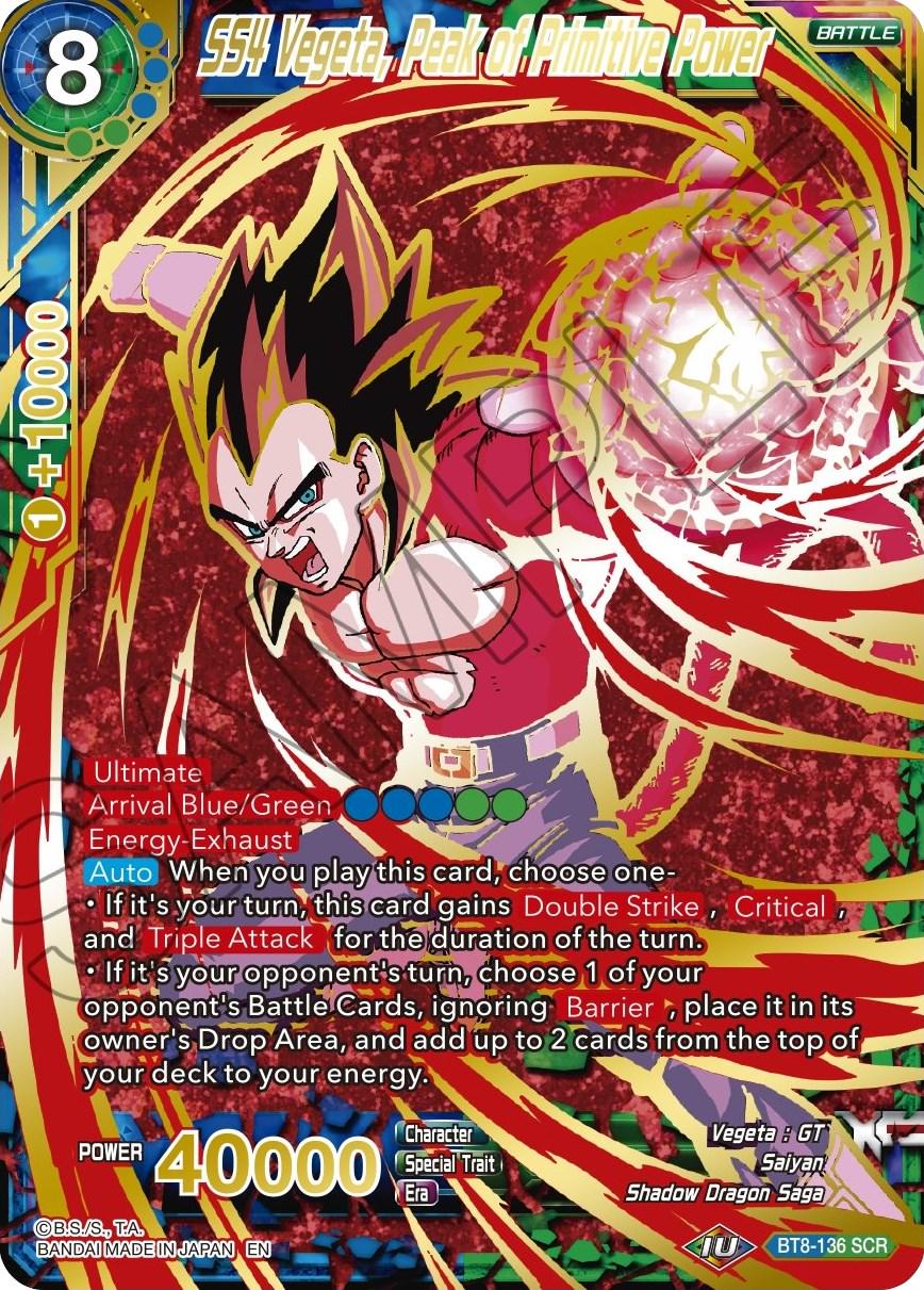 SS4 Vegeta, Peak of Primitive Power [Gold Stamped Foil] BT8-136 Dragon Ball Super Mythic Booster