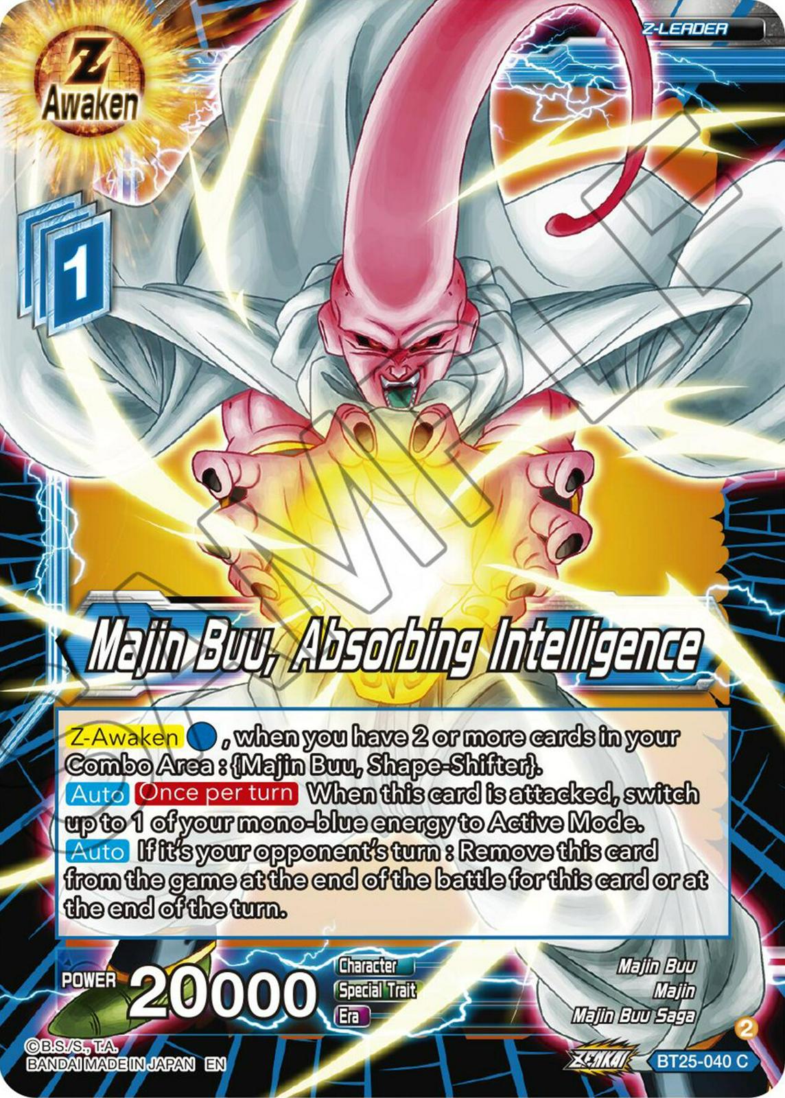 Majin Buu, Absorbing Intelligence BT25-040 Dragon Ball Super Legend of the Dragon Balls