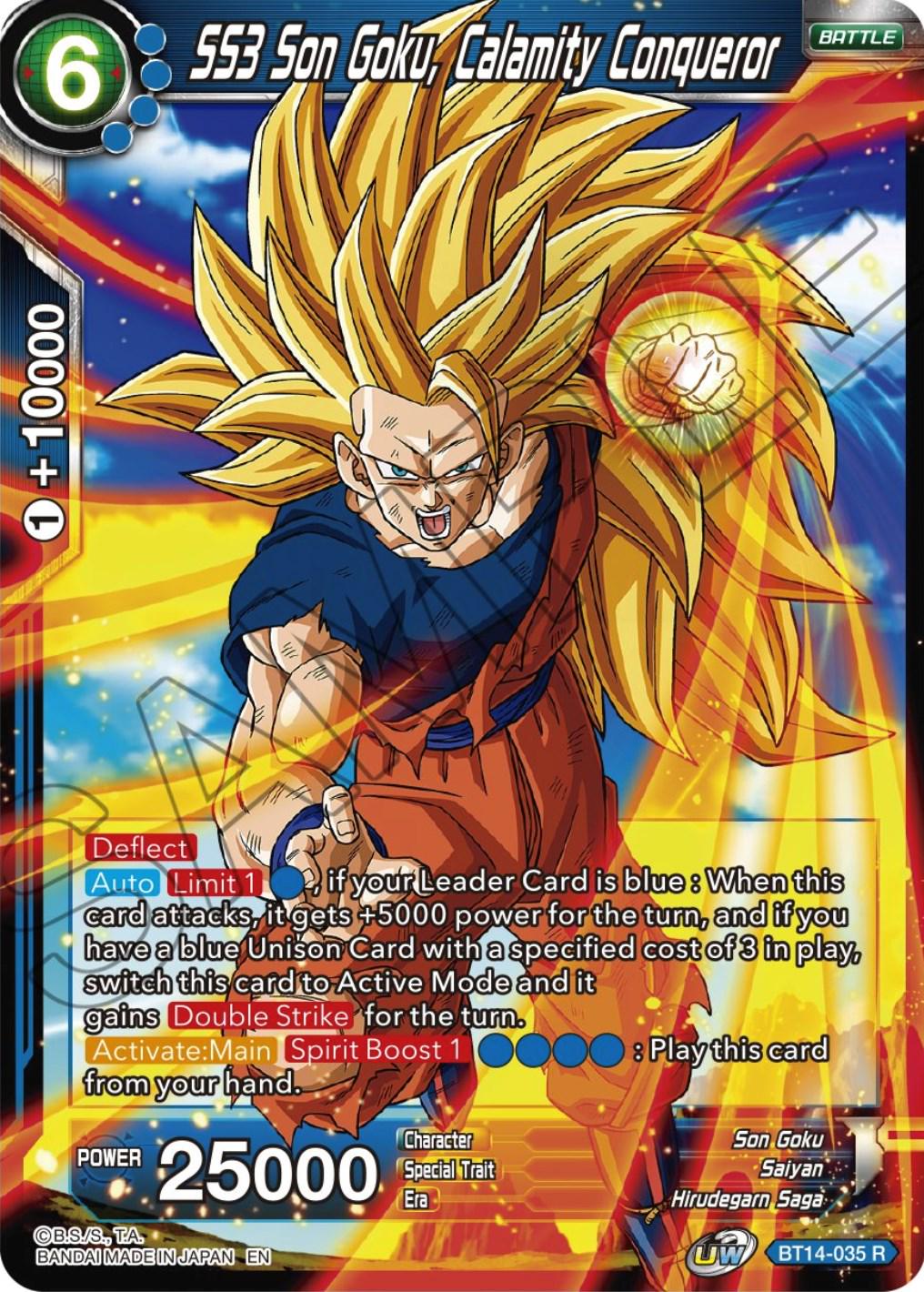 SS3 Son Goku, Calamity Conqueror [Foil] BT14-035 Dragon Ball Super Cross Spirits