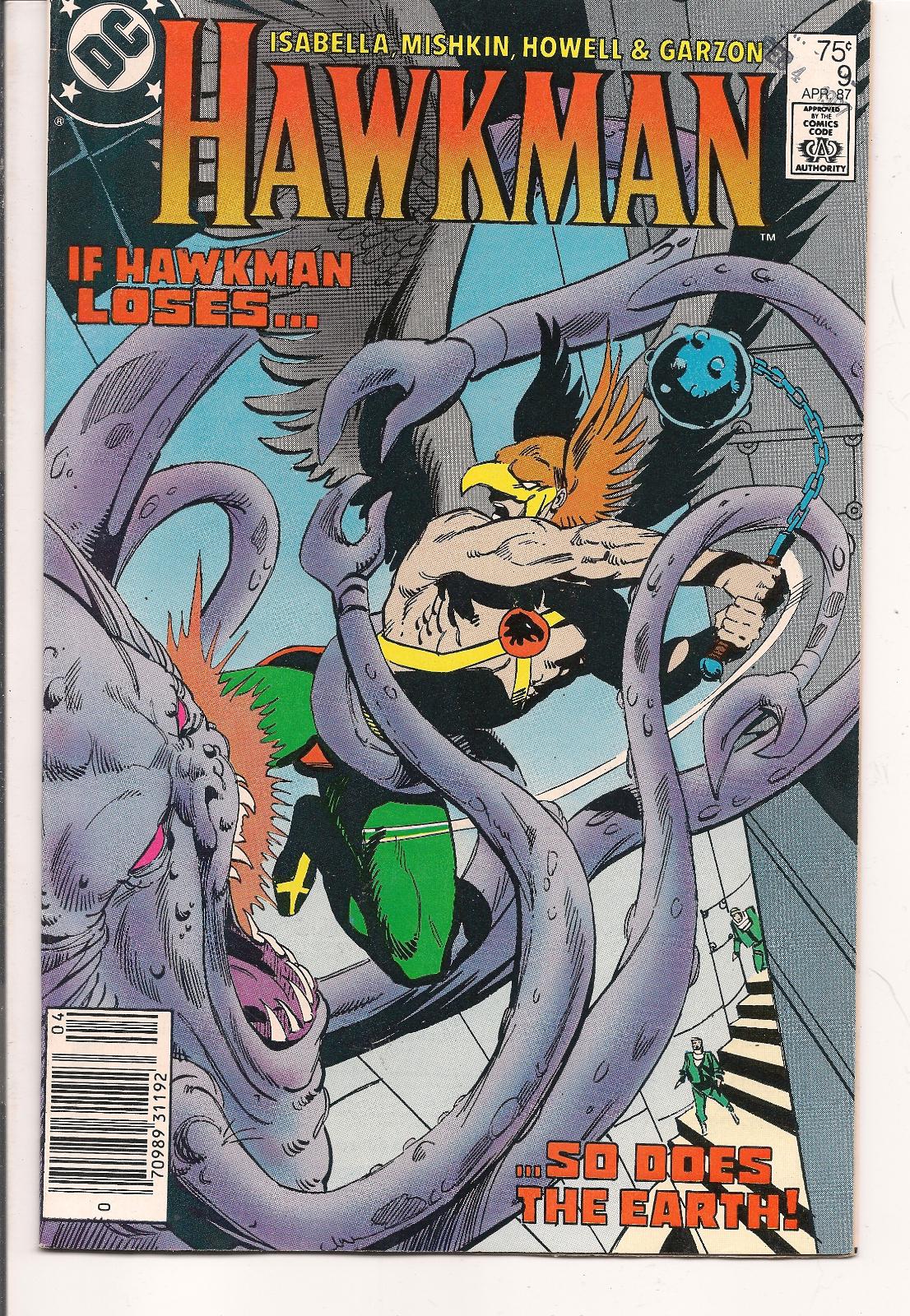 Hawkman [Newsstand] #9 (1987) Comic Books Hawkman