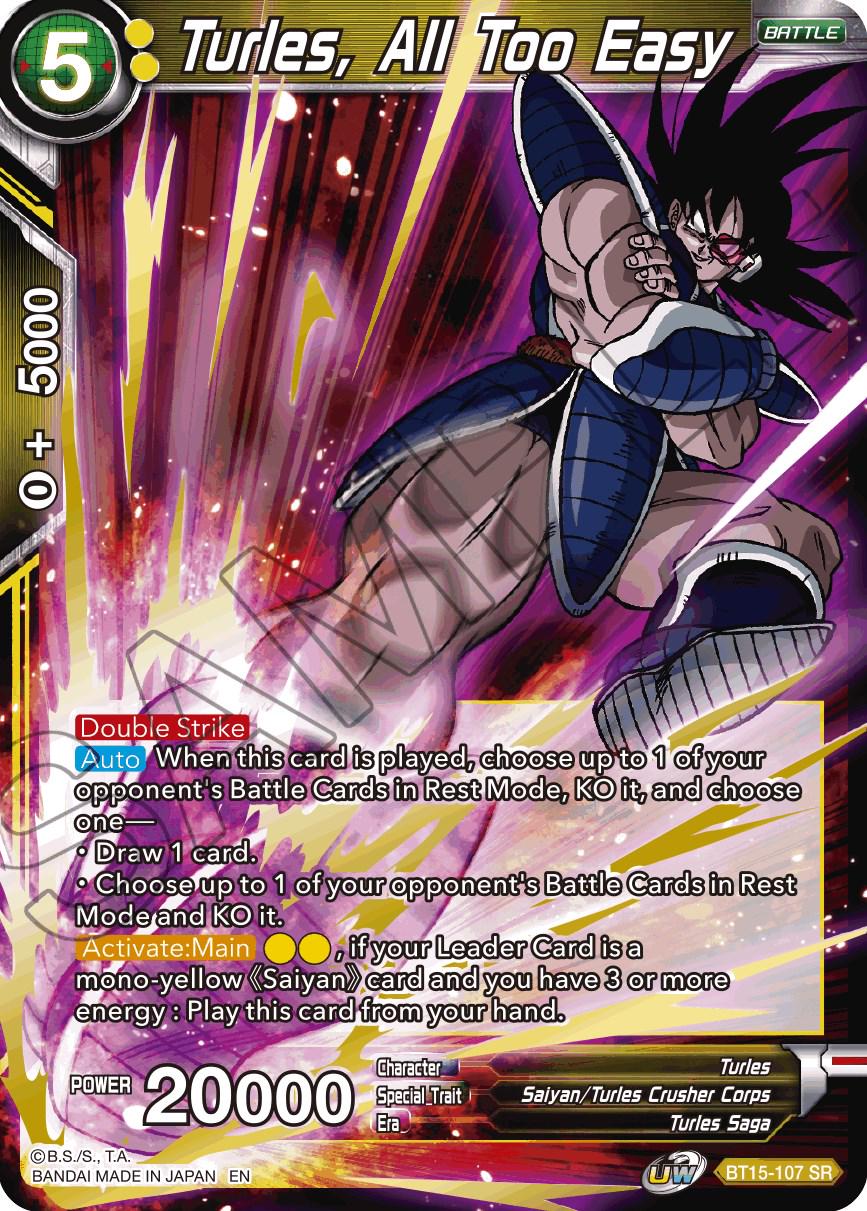 Turles, All Too Easy BT15-107 Dragon Ball Super Saiyan Showdown