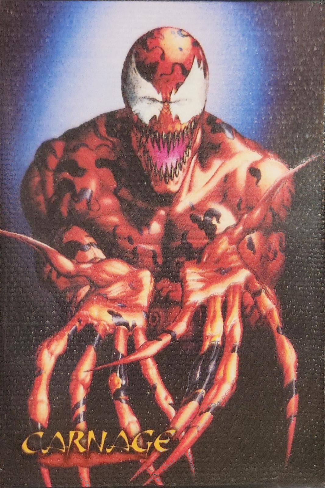 Carnage #1 Marvel 1996 Fleer Spider-Man Premium Canvas