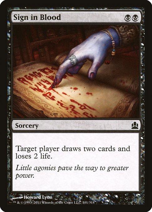 Sign in Blood Magic Commander