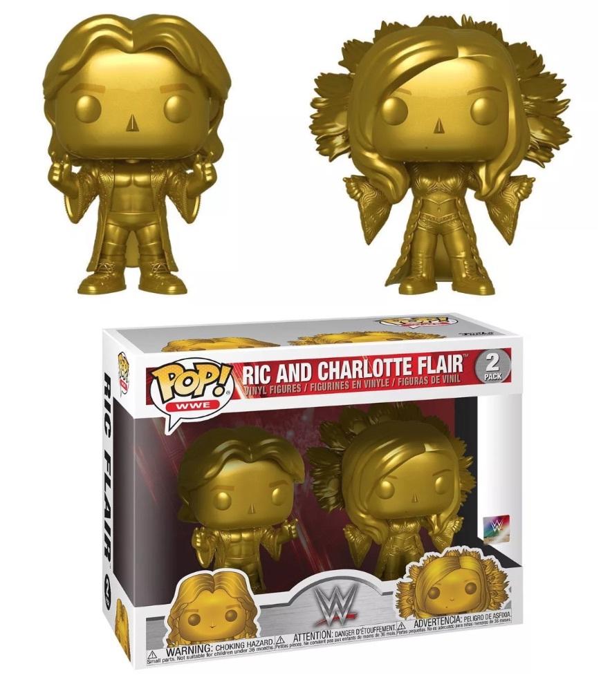 Ric and Charlotte Flair Gold Funko POP WWE