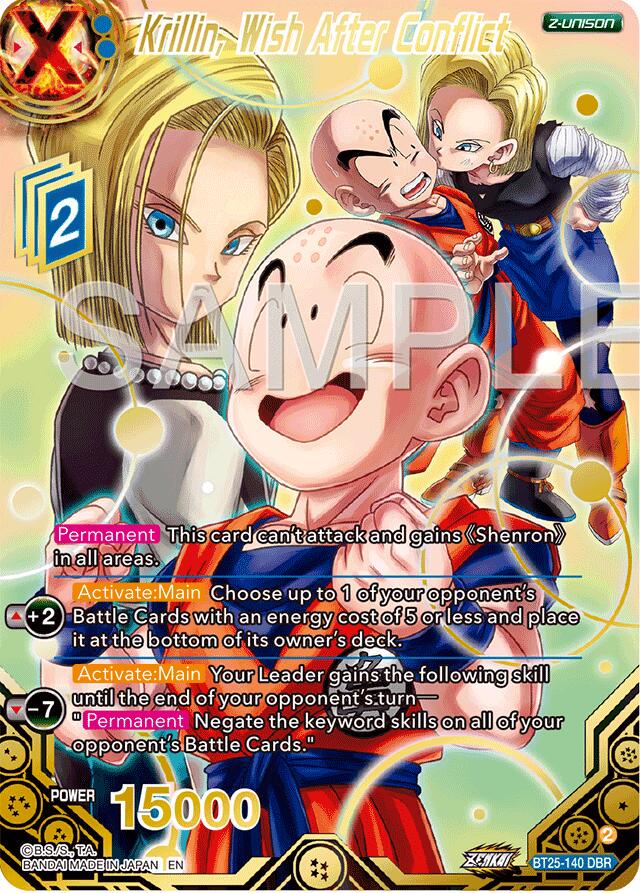 Krillin, Wish After Conflict [DBR Foil] BT25-140 Dragon Ball Super Legend of the Dragon Balls