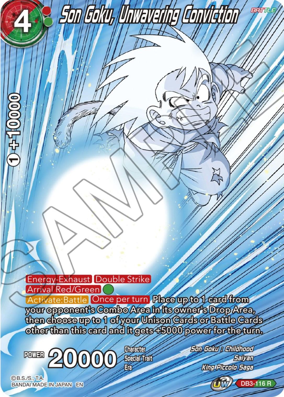 Son Goku, Unwavering Conviction [Foil] DB3-116 Dragon Ball Super Theme Selection: History of Son Goku