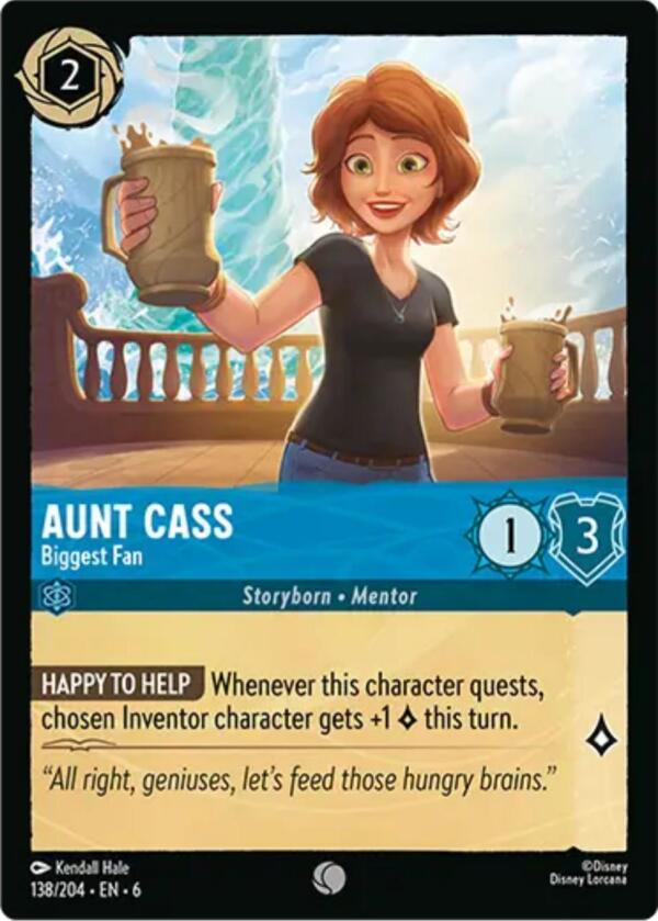 Aunt Cass - Biggest Fan #138 Lorcana Azurite Sea