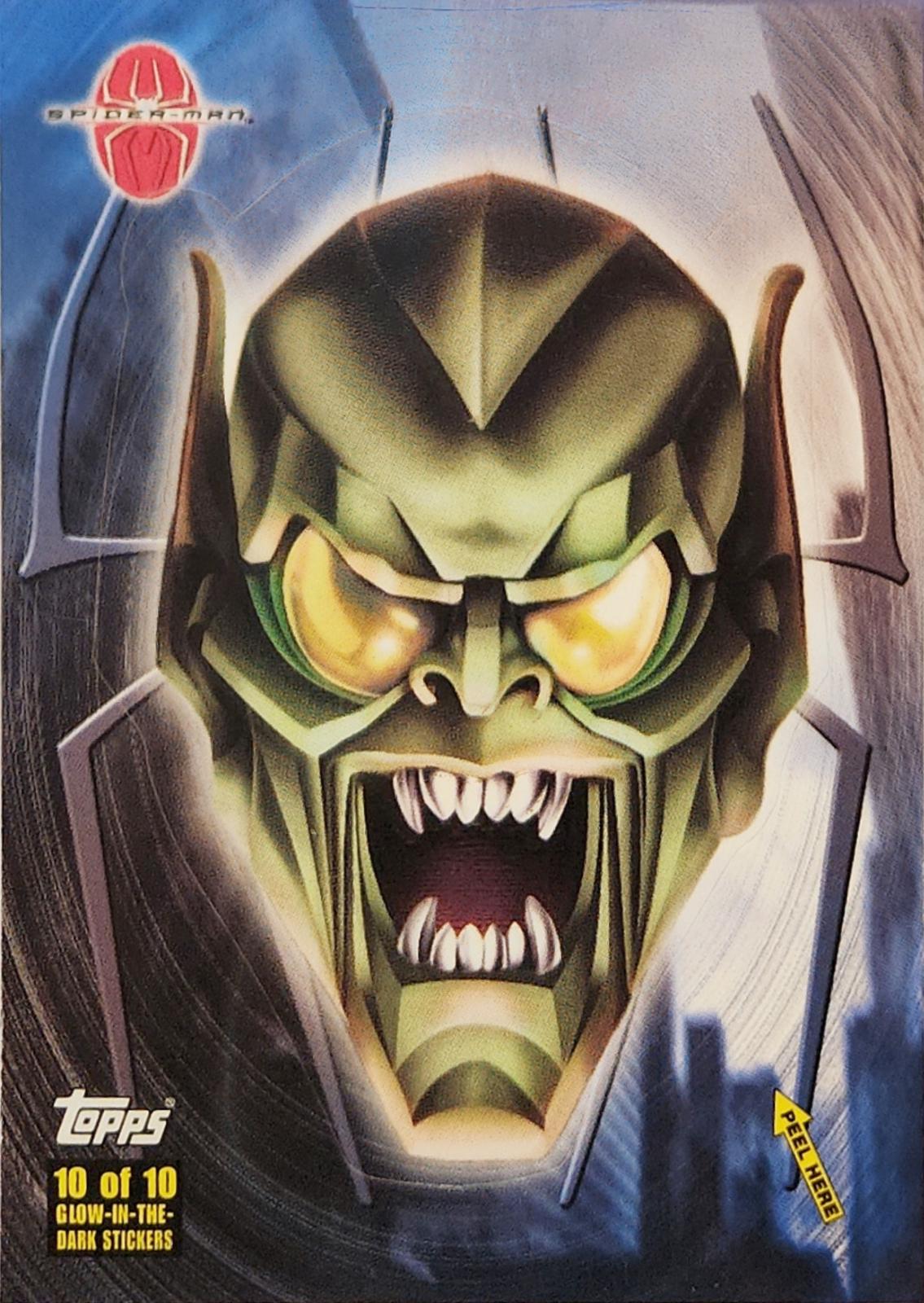 Green Goblin Growling [Spider-Sense Glow Puzzle Stickers] #10 Marvel 2002 Topps Spider-Man Movie