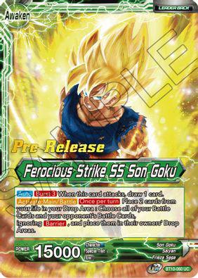 Son Goku // Ferocious Strike SS Son Goku BT10-060 Dragon Ball Super Rise of the Unison Warrior: Pre-Release Promos